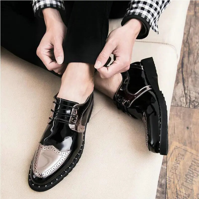 Summer Casual Pointed Leather Shoes for Men