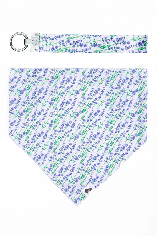 Lavender Blooms Dog Bandana & Matching Keychain
