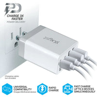 Xyst 35-Watt 4-Port USB-A and USB-C Wall Charger - Trustymall