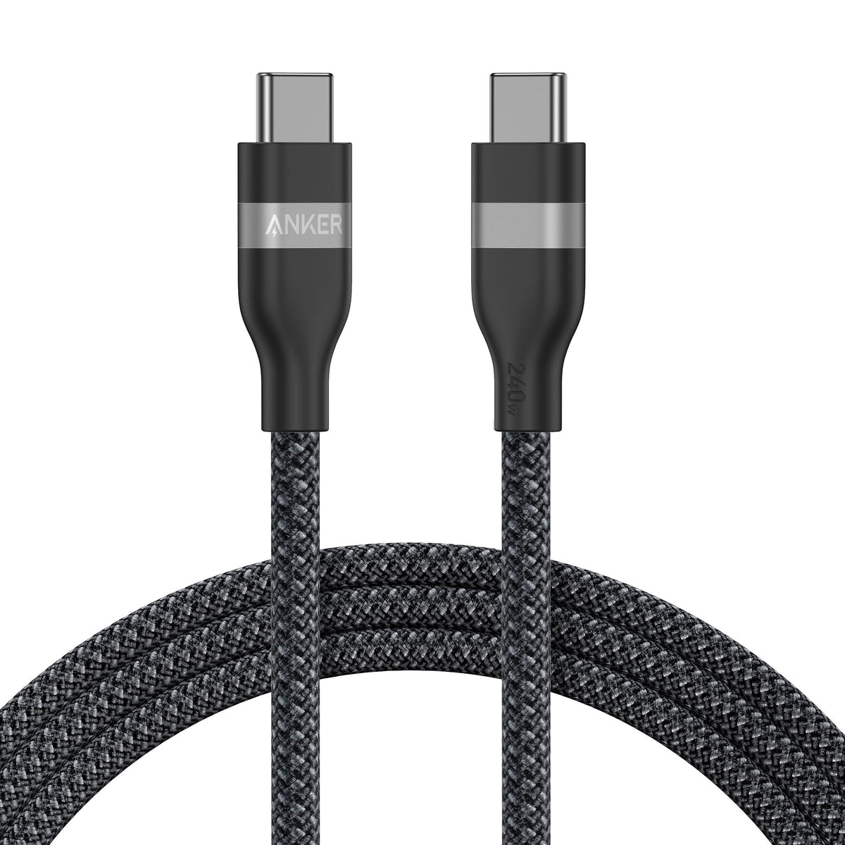 Anker USB-C to USB-C Cable (3 ft / 6 ft, 240W, Upcycled-Braided) - Trustymall
