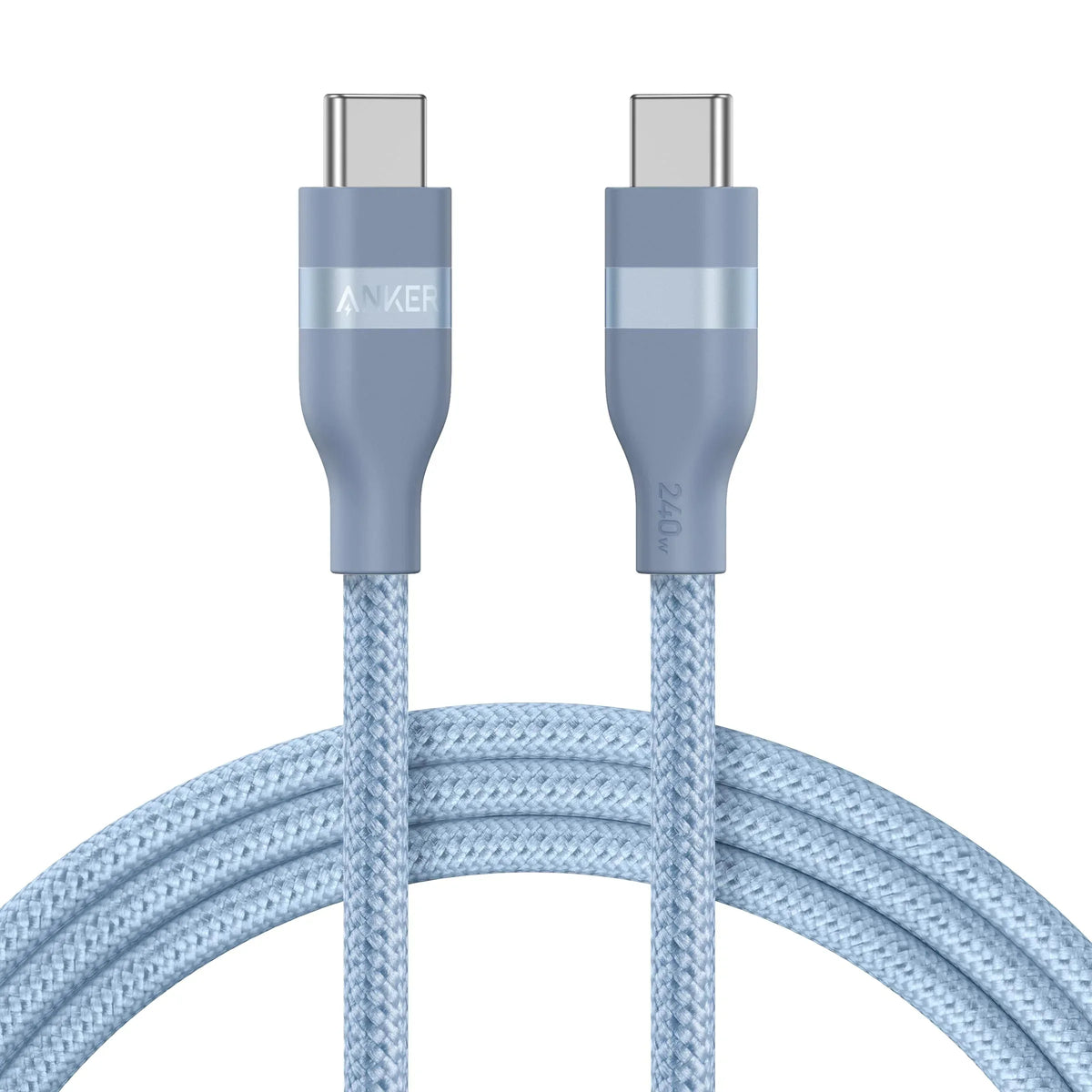 Anker USB-C to USB-C Cable (3 ft / 6 ft, 240W, Upcycled-Braided) - Trustymall