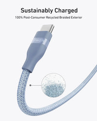Anker USB-C to USB-C Cable (3 ft / 6 ft, 240W, Upcycled-Braided) - Trustymall