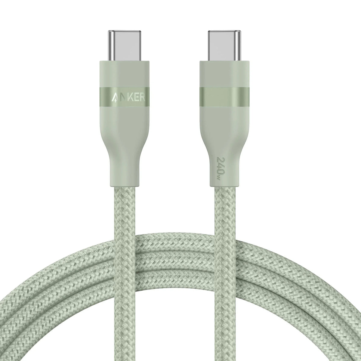 Anker USB-C to USB-C Cable (3 ft / 6 ft, 240W, Upcycled-Braided) - Trustymall