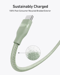 Anker USB-C to USB-C Cable (3 ft / 6 ft, 240W, Upcycled-Braided) - Trustymall