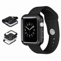 Front and back views of AMZER Armor case displaying design and protection features for Apple Watch Series 4.