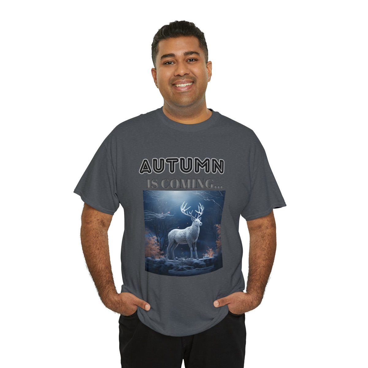 Autumn is coming: Fall Vibes T-shirts | Deer Drinking Brook Leaves Cha