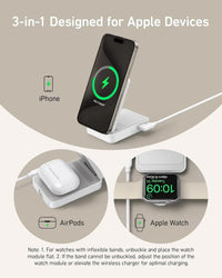 Anker MagGo Wireless Charging Station (Foldable 3-in-1) - Trustymall