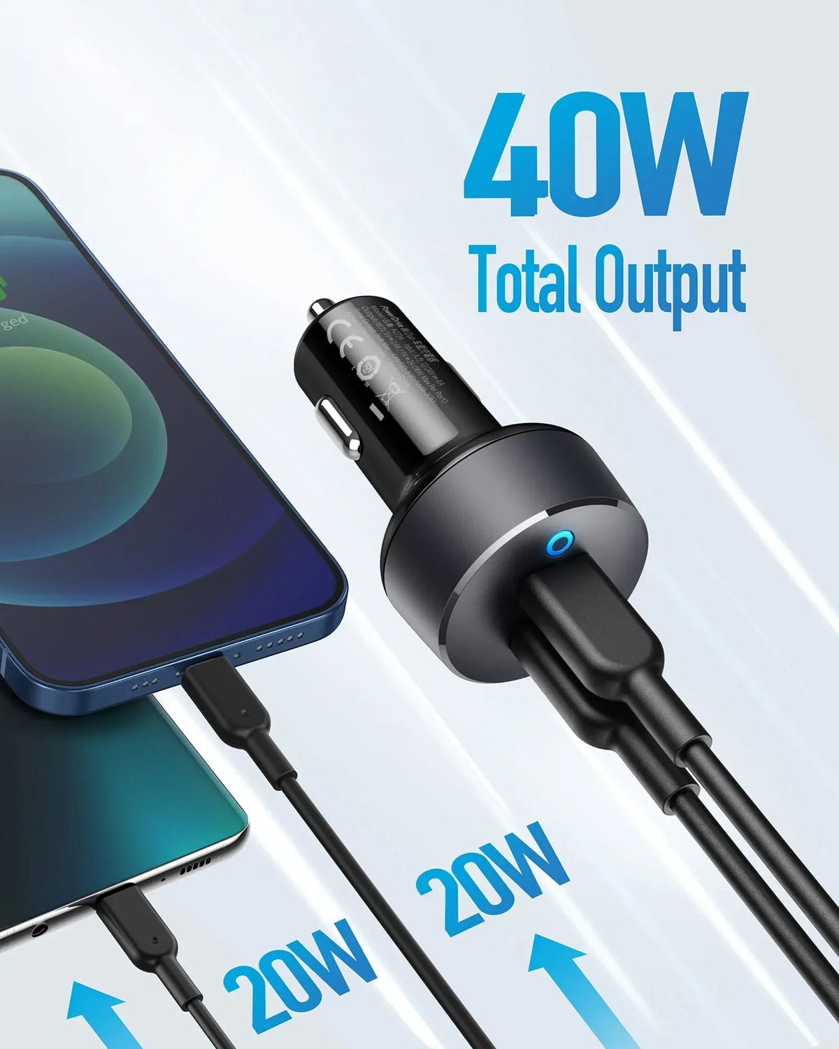 Anker <b>PowerDrive III</b> Duo USB-C Car Charger - Trustymall