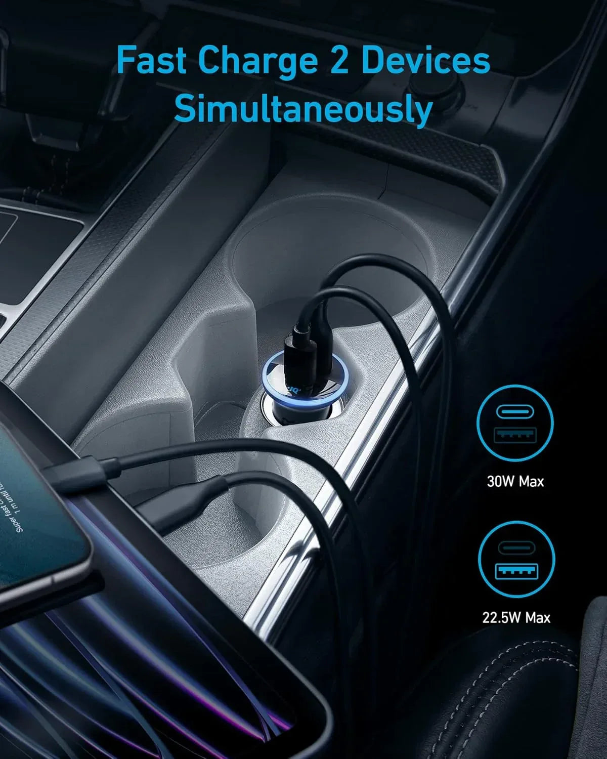 Anker 323 Car Charger (52.5W) - Trustymall