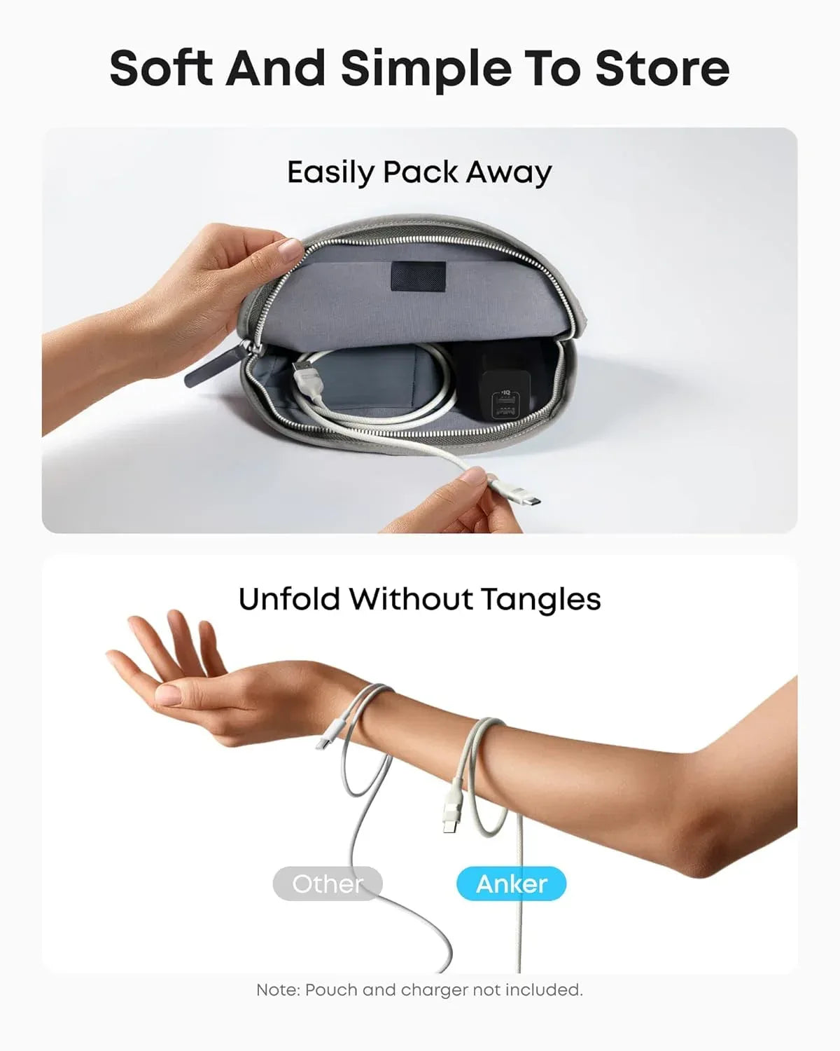 Anker USB-A to USB-C Cable (3 ft/6 ft, Upcycled-Braided) - Trustymall