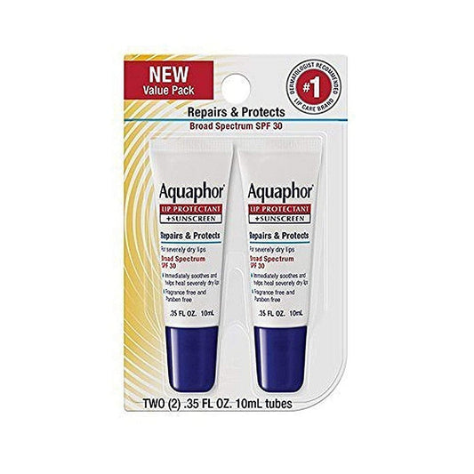 Aquaphor Lip Repair & Protect SPF 30 Dual Pack 2 - 0.35 Ounce Tubes