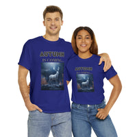 Autumn is coming: Fall Vibes T-shirts | Deer Drinking Brook Leaves Cha