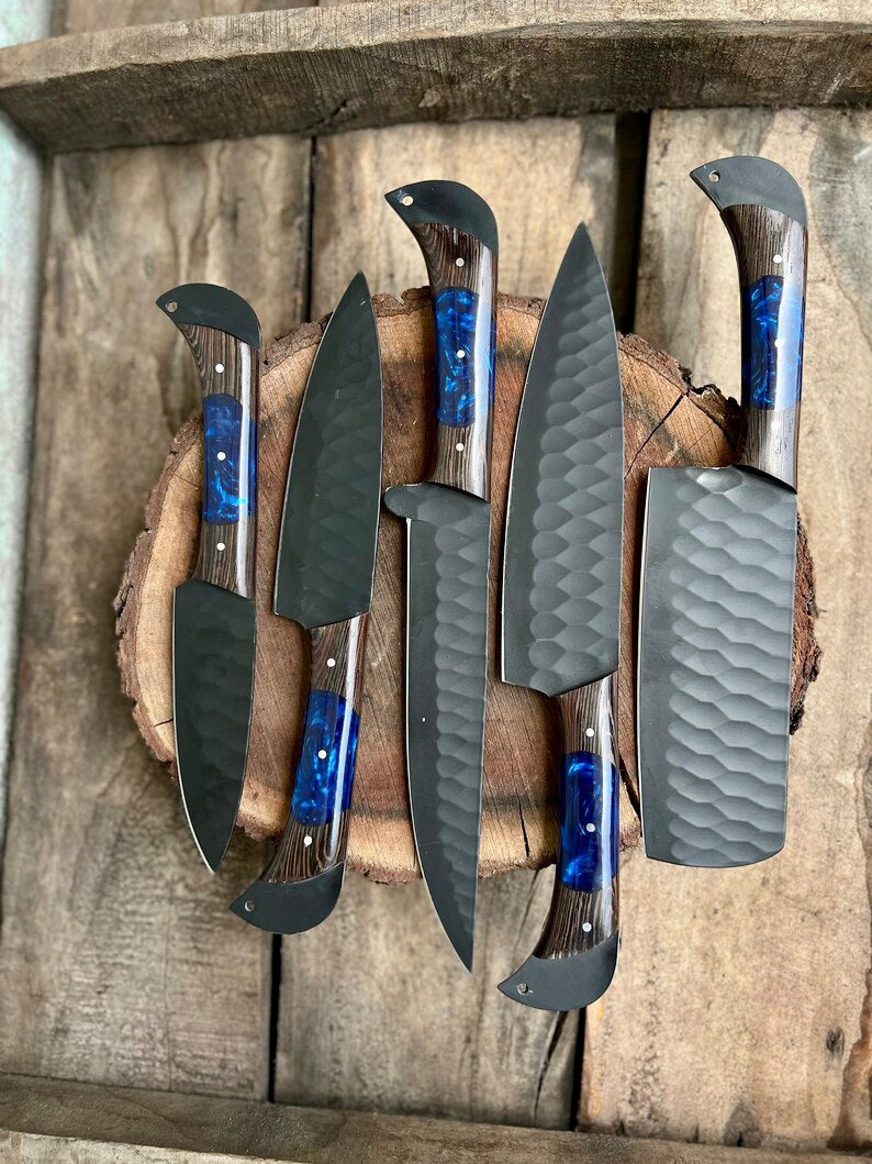 Handmade Damascus Steel Chef Knife Set – Perfect Wedding & Valentine’s Day Gift