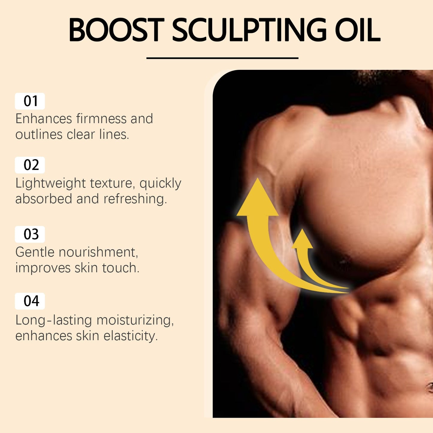 Men's Chest Care Oil Tightens Skin Body Care Improves Chest Contours Massage Essential Oil