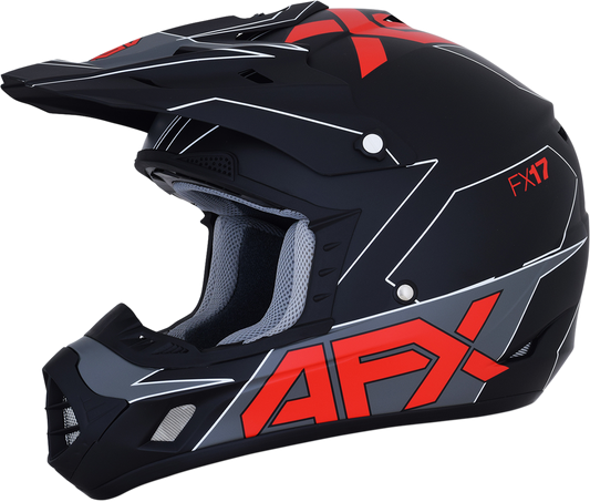 AFX FX-17 Helmet - Aced - Matte Black/Red - Small 0110-6484