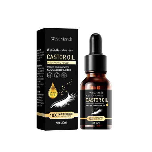 Castor Oil Mascara, Thickening & Moisturizing Natural Long Jet Black Curling Mild Mascara