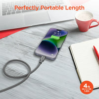 HyperGear Flexi PRO USB-C to Lightning Cable 4ft - Trustymall