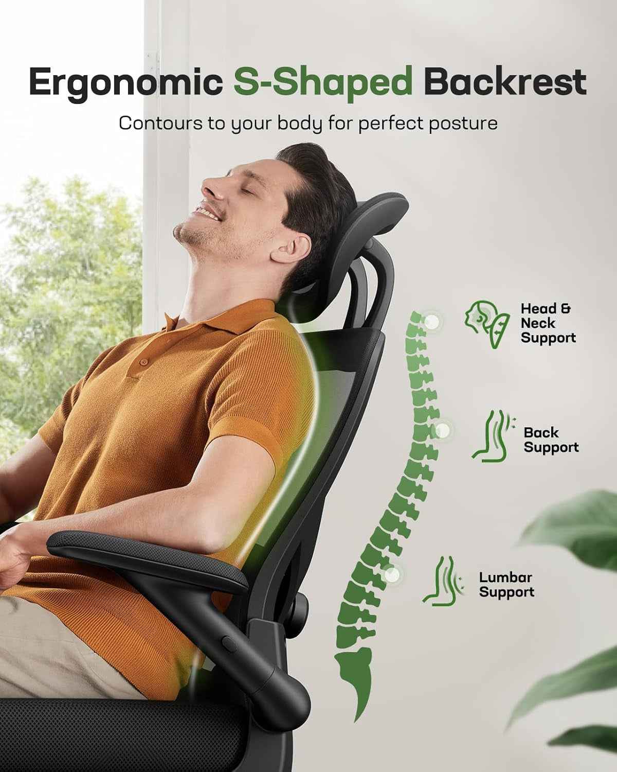 Ergonomic Mesh Office Chair High Back With Lumbar Support