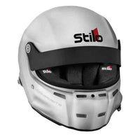 Grey full face Stilo ST5GT racing helmet made of fibreglass and kevlar, side view.