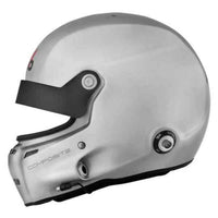 Grey Stilo ST5GT full face helmet angled showing aerodynamic design.