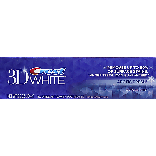 Crest 3D White Arctic Fresh Icy Cool Mint Fluoride Anticavity Toothpaste 5.5 Oz. Box