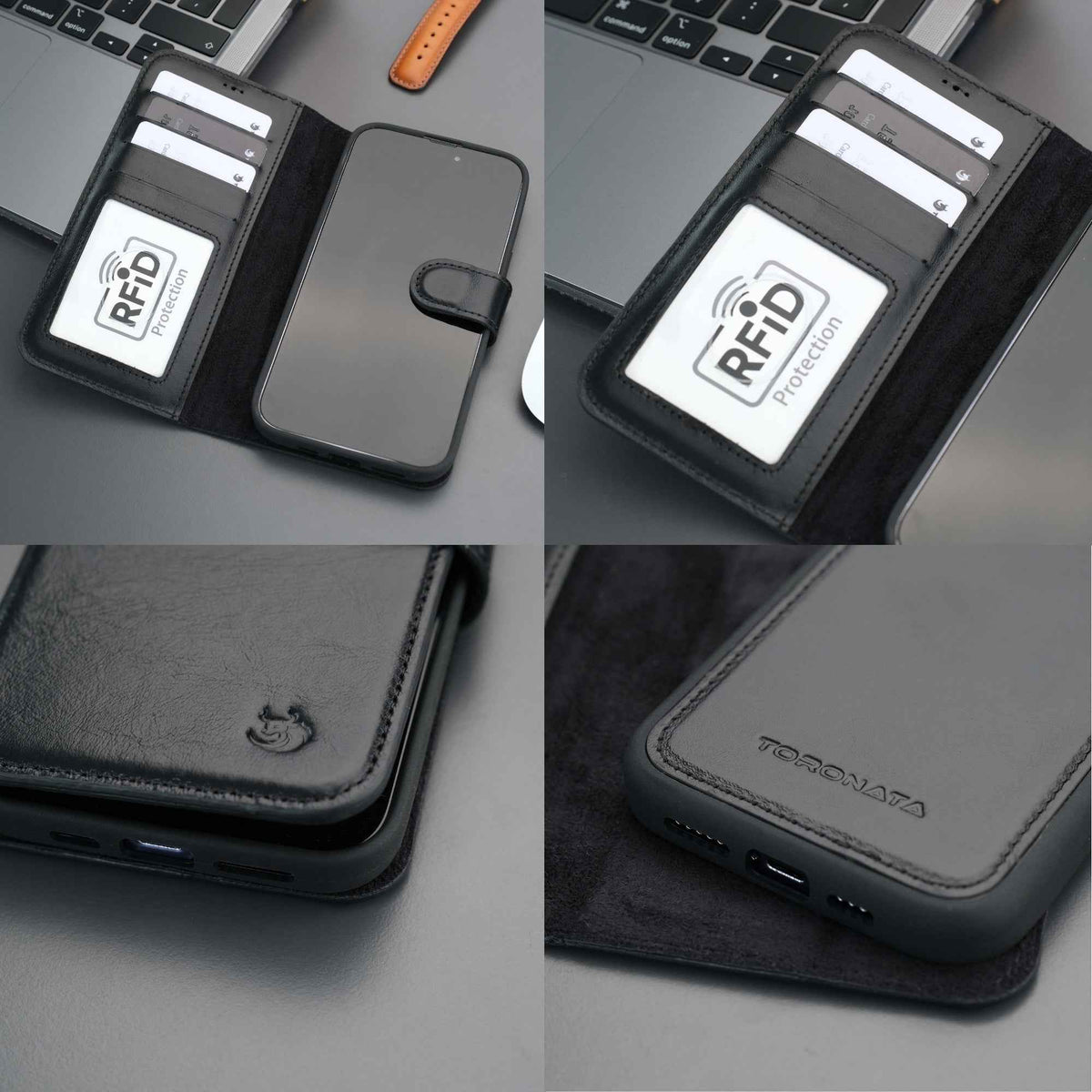 Casper iPhone 16 Pro Wallet Case Leather MagSafe