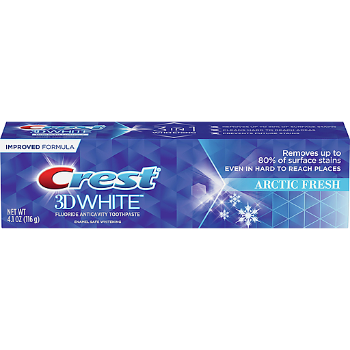 Crest 3D White Fluoride Anticavity Arctic Fresh Toothpaste 4.1 Oz