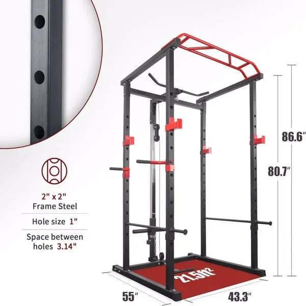 Home Gym Sets Multi-functional Power Cage,Home Adjustable Pullup Squat