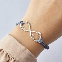 Mom Bracelet With Kids Names, Infinity Bracelet With Names,Mom Jewelry - Trustymall