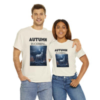 Autumn is coming: Fall Vibes T-shirts | Deer Drinking Brook Leaves Cha