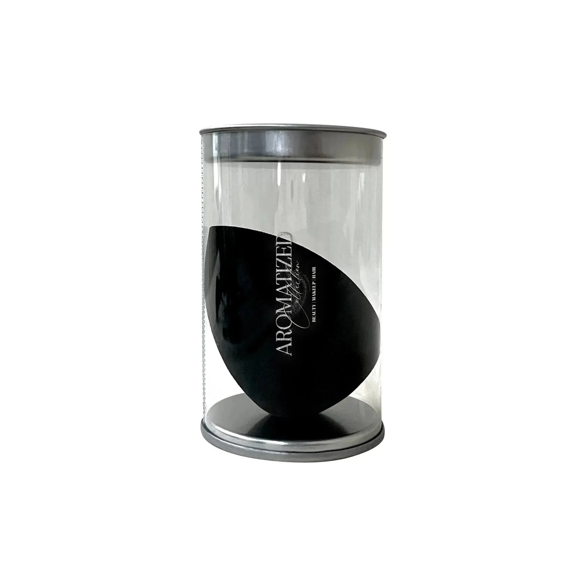 Classic Blender makeup sponge with double angled sides on a white background.