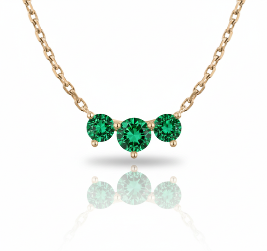 Trinity Radiance Emerald Necklace