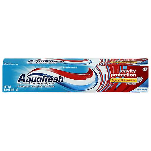 Aquafresh Cavity Protection Cool Mint Fluoride Toothpaste 3 Oz