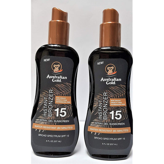 Australian Gold Spray Gel Sunscreen With Instant Bronzer SPF 15