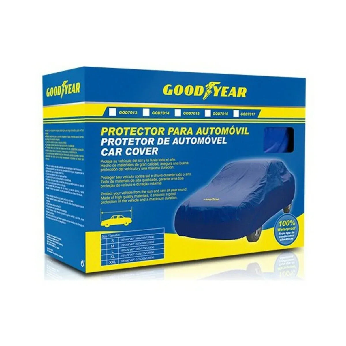 Car Cover Goodyear GOD7015 Blue (Size L) - Trustymall