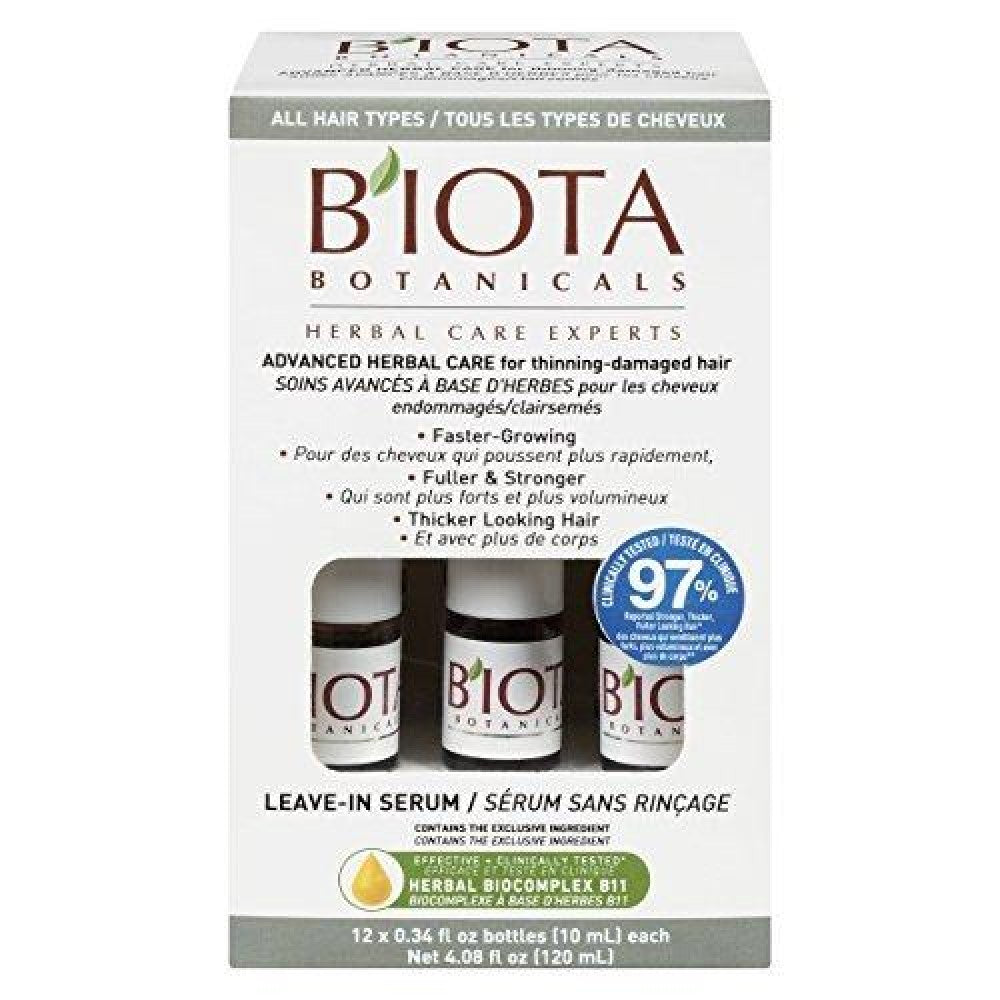 B'iota Botanicals Advanced Herbal Care Leave-in Serum,12 Count ,0.34 Oz