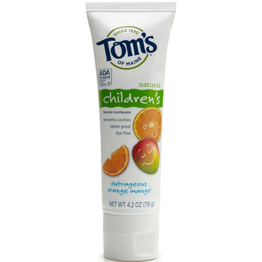 Tom's of Maine Outrageous Orange Mango Fluoride Children"s Natural Toothpaste