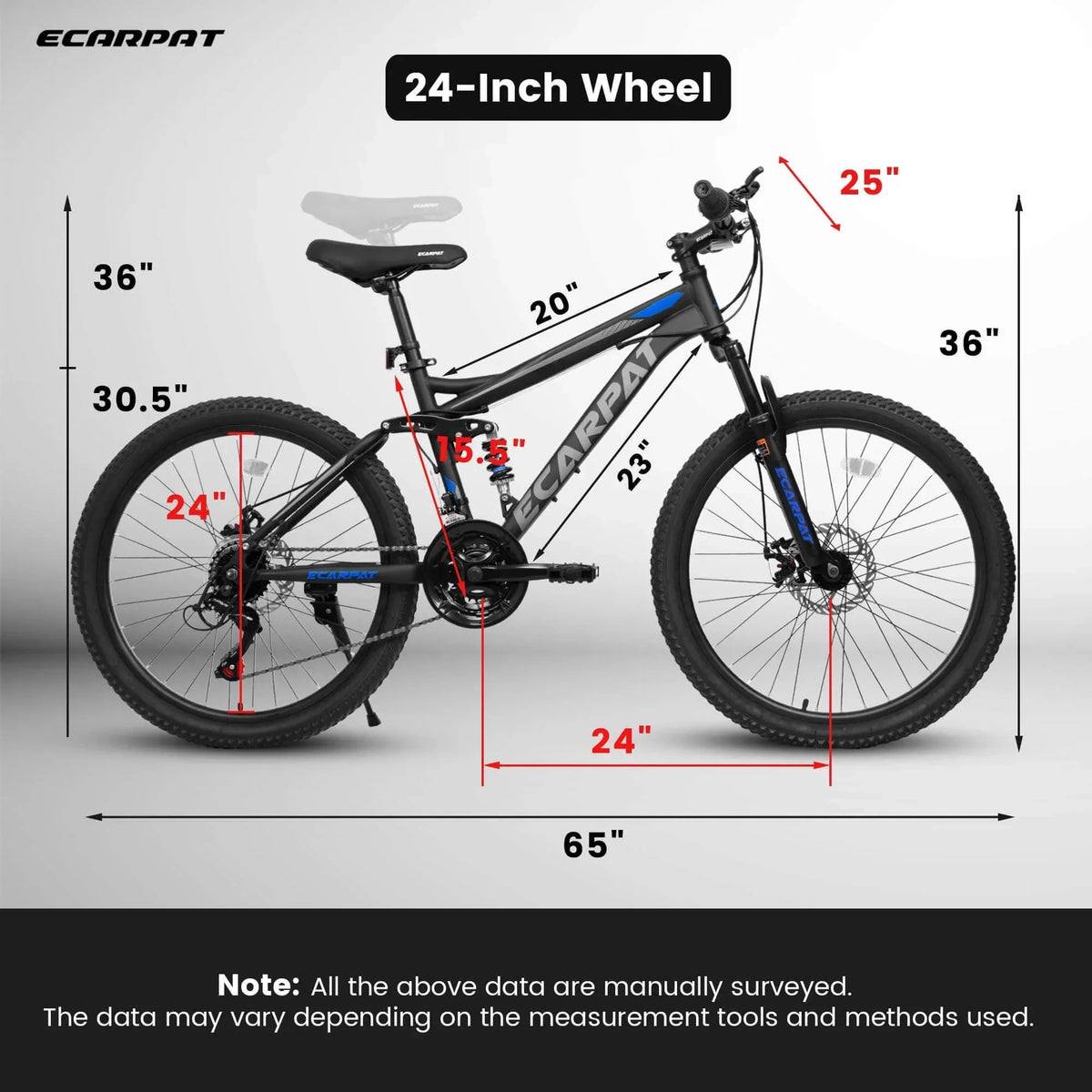 FlexRide™ 24 – 24" MTB Bike with Disc Brakes & 21-Speed Gears - Trustymall