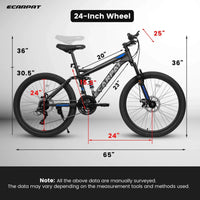 FlexRide™ 24 – 24" MTB Bike with Disc Brakes & 21-Speed Gears - Trustymall