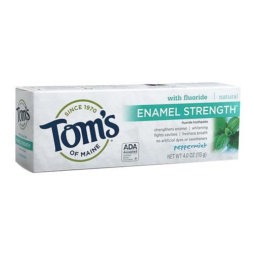 Tom's of Maine Enamel Strength Fluoride Toothpaste Peppermint