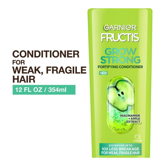 Fructis Garnier Grow Strong Conditioner, For Stronger, Healthier, Shinier Hair