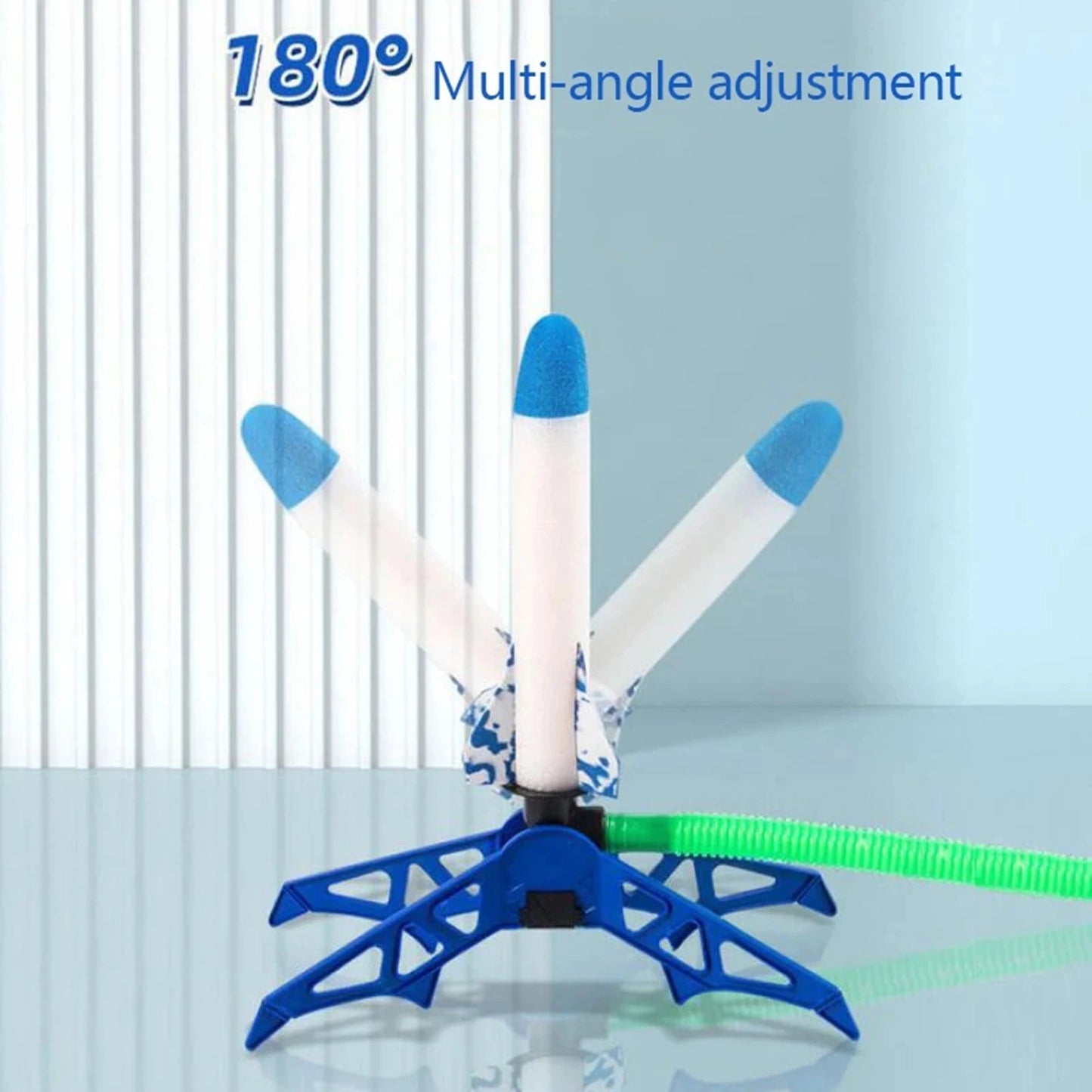 Children's Foot Plastic Rocket Launcher Pressure Air Outdoor Science Educational Toy Multiplayer Game Toy For Gift 3 Rocket