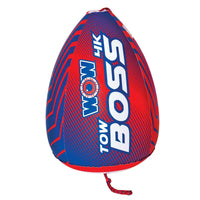 WOW Watersports Tow Boss tow rope with large inflatable center floating on water.