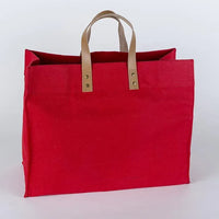 Box Tote Bag Canvas and Leather - Trustymall