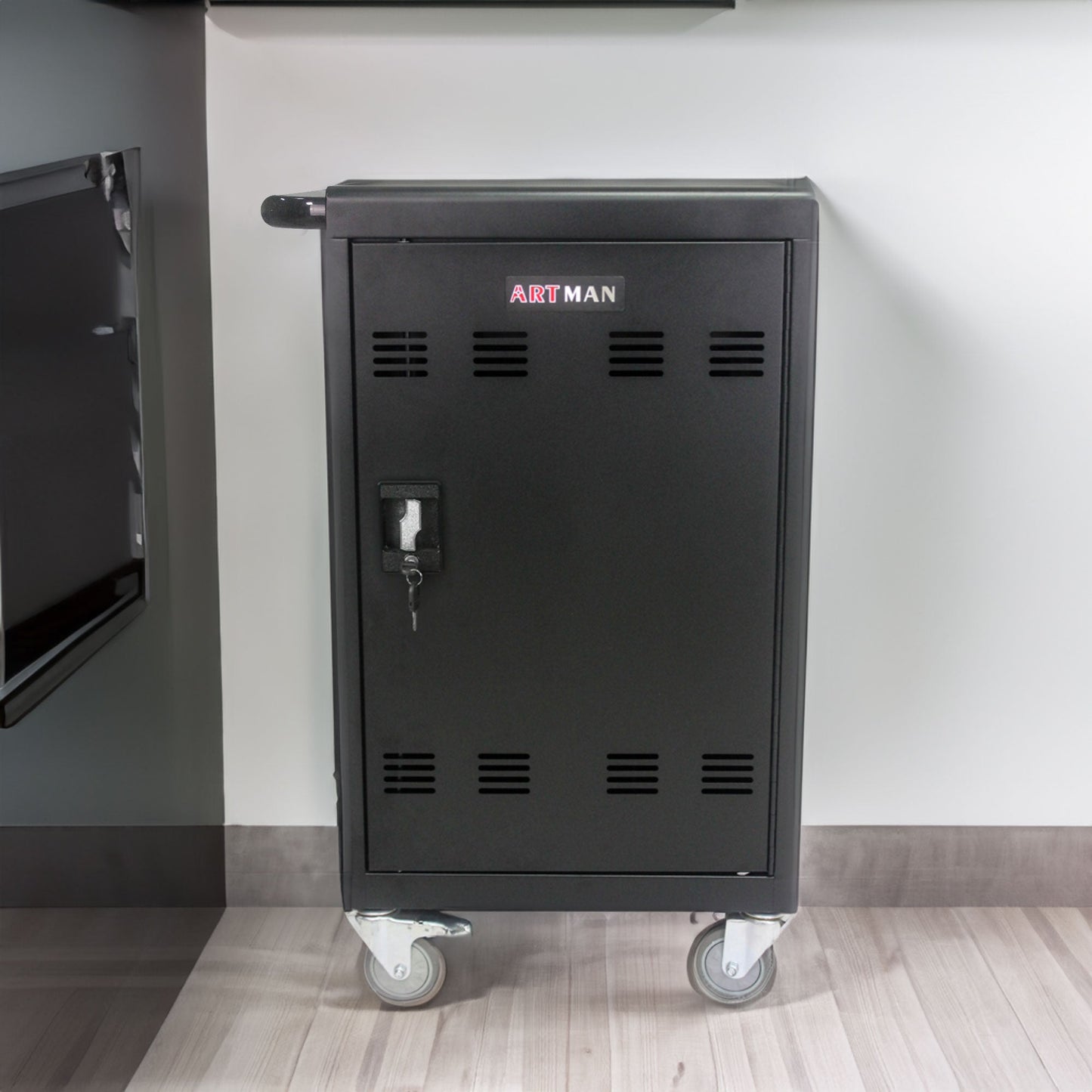Mobile Charging Cart and Cabinet for Tablets Laptops 30-Device
