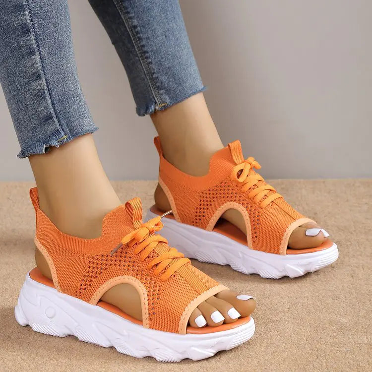 Women's Casual Flat Hollow Thick Bottom Beach Sandals