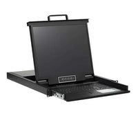 KVM 1RU Rackmount Switch w/ 19" Monitor: 8-Port VGA