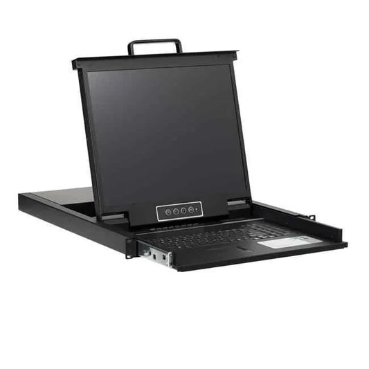 KVM 1RU Rackmount Switch w/ 19" Monitor: 8-Port VGA