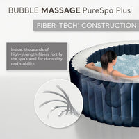 Purespa Bubble Massage Spa Set For Six With Contoured Headrests And