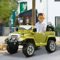 Aosom 12V Kids Electric Ride On Toy Truck Jeep Car With Remote Control - Trustymall